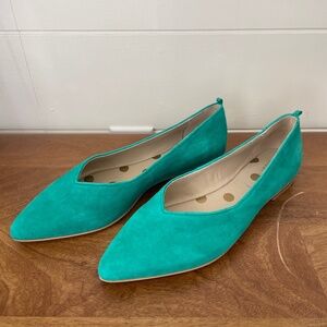 Boden Julia Pointed Flats Teal size 39